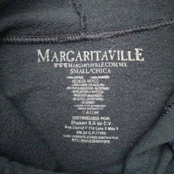 Margaritaville Cancun Jimmy Buffett's Ladies Size Small Navy Fleece Lined Hoodie - Picture 3 of 8